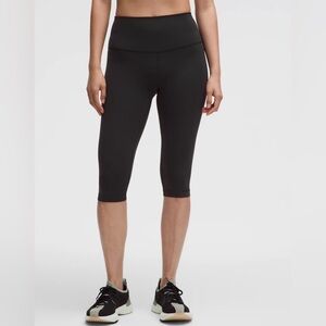 lululemon athletica Black Cropped High-Rise Leggings